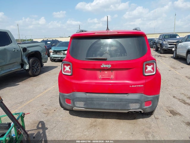2017 Jeep Renegade Limited მანქანა იყიდება აუქციონზე, vin: ZACCJADB9HPE39859, აუქციონის ნომერი: 45802790