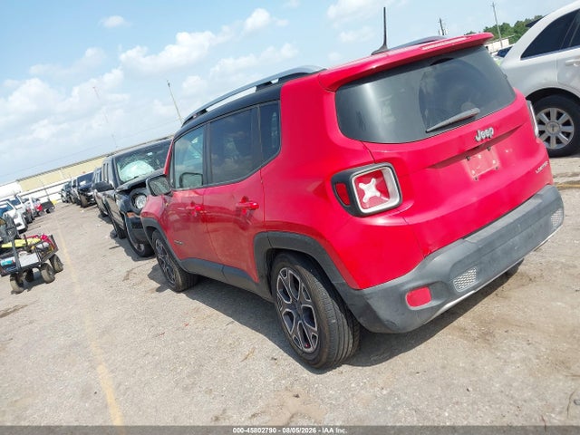 2017 Jeep Renegade Limited მანქანა იყიდება აუქციონზე, vin: ZACCJADB9HPE39859, აუქციონის ნომერი: 45802790