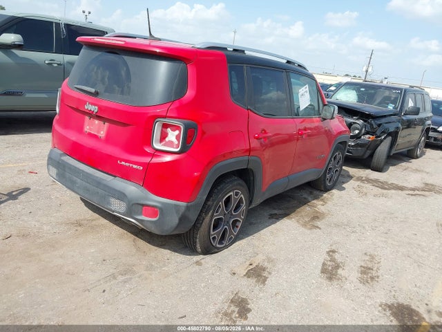 2017 Jeep Renegade Limited მანქანა იყიდება აუქციონზე, vin: ZACCJADB9HPE39859, აუქციონის ნომერი: 45802790