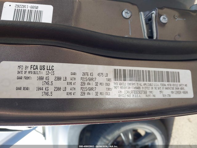 Продаж на аукціоні авто 2016 Jeep Patriot Latitude, vin: 1C4NJRFB3GD637368, номер лоту: 45802802