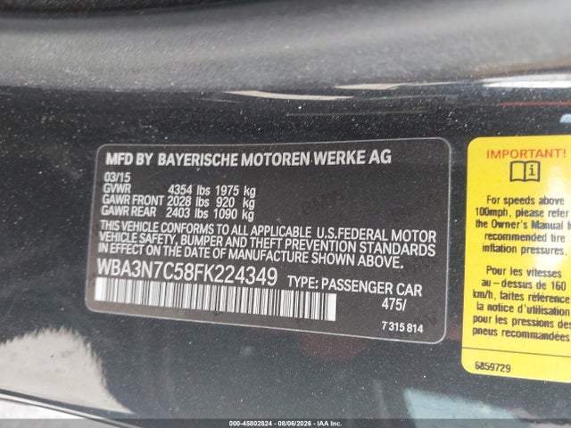 BMW 428i 2015 WBA3N7C58FK224349 Image 9