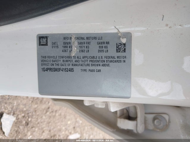 Aukcja sprzedaży 2015 Buick Verano Convenience Group, vin: 1G4PR5SK6F4162485, numer aukcji: 45802826