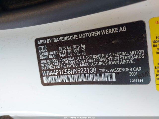 WBA4P1C58HK522138 BMW 440I