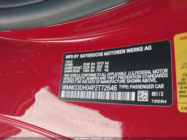 2023 Mini Hardtop Cooper მანქანა იყიდება აუქციონზე, vin: WMW33DH04P2T72646, აუქციონის ნომერი: 45802901