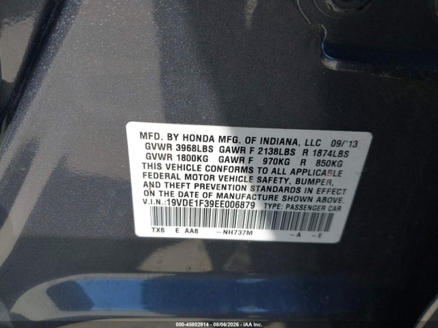 Продажа на аукционе авто 2014 Acura Ilx 2.0l, vin: 19VDE1F39EE006879, номер лота: 45802914