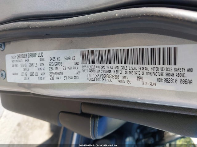 Jeep Cherokee Limited 2015 1C4PJMDB0FW538380 Image 9