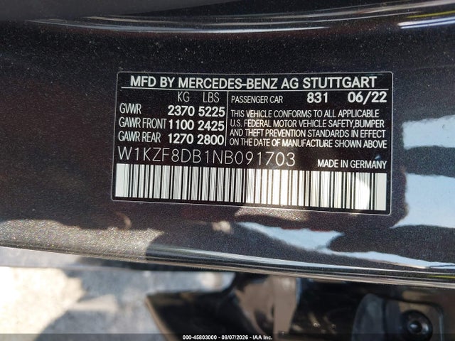 Mercedes-Benz E 350 2022 W1KZF8DB1NB091703 Image 9