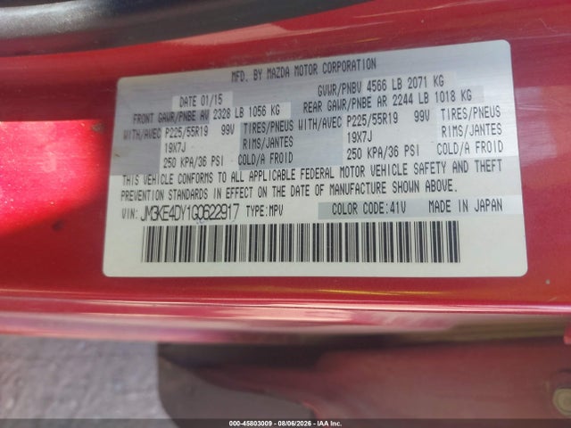 Mazda Cx-5 Grand Touring 2016 JM3KE4DY1G0622917 Image 9