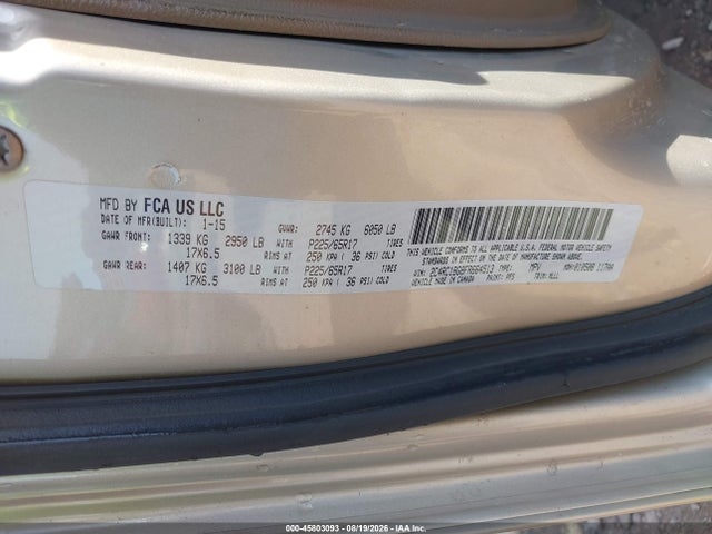 45803093 :رقم المزاد ، 2C4RC1BG8FR664513 vin ، 2015 Chrysler Town & Country Touring مزاد بيع