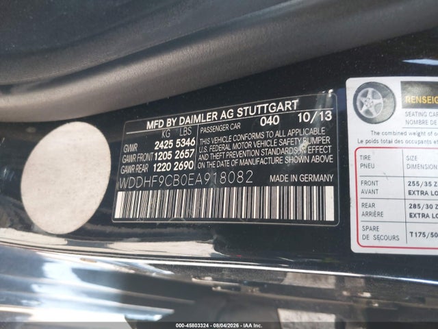 Auction sale of the 2014 Mercedes-benz E 63 Amg 4matic, vin: WDDHF9CB0EA918082, lot number: 45803324