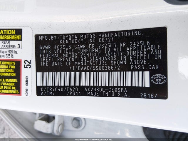 Toyota CAMRY SE 2025 4T1DAACK5SU038672 Image 9