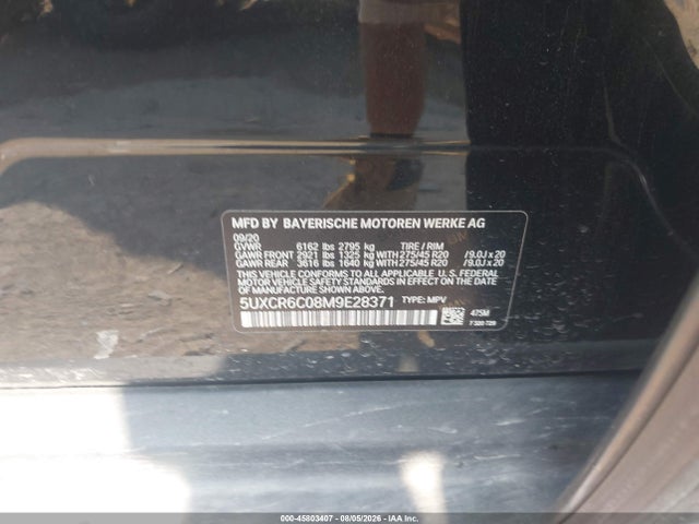 Продажа на аукционе авто 2021 Bmw X5 Xdrive40i, vin: 5UXCR6C08M9E28371, номер лота: 45803407