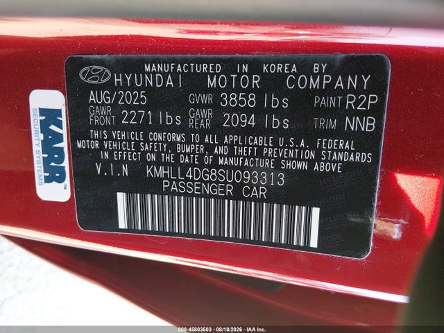 Hyundai ELANTRA SE 2025 KMHLL4DG8SU093313 Image 9