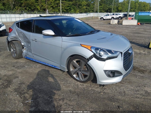 45803928 :رقم المزاد ، KMHTC6AE4DU121660 vin ، 2013 Hyundai Veloster Turbo W/blue مزاد بيع