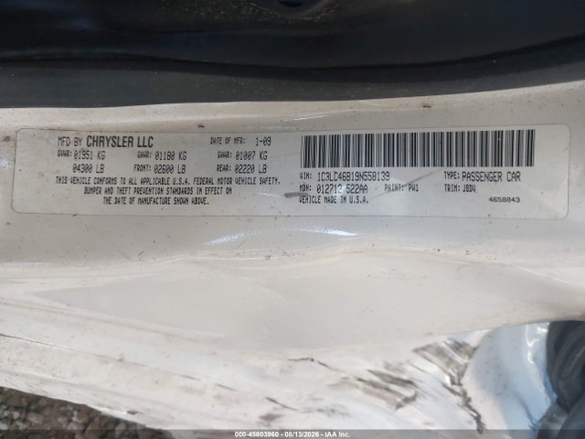 Aukcja sprzedaży 2009 Chrysler Sebring Lx, vin: 1C3LC46B19N558139, numer aukcji: 45803960