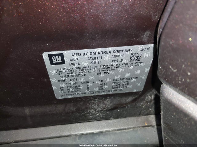 Aukcja sprzedaży 2016 Buick Encore, vin: KL4CJESB8GB720449, numer aukcji: 45804069