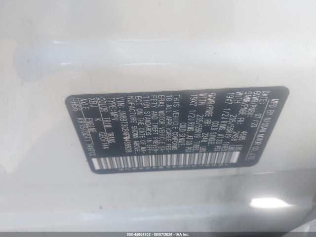 Продаж на аукціоні авто 2023 Nissan Rogue Sl Intelligent Awd, vin: JN8BT3CB4PW488928, номер лоту: 45804102