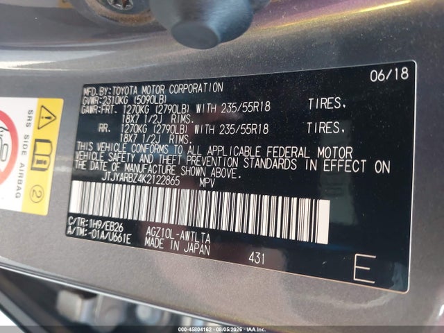 Продажа на аукционе авто 2019 Lexus Nx 300 F Sport, vin: JTJYARBZ4K2122865, номер лота: 45804162