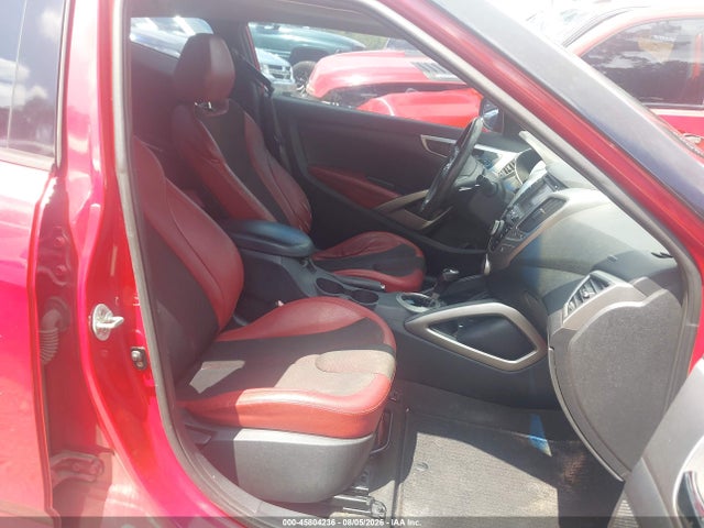 45804236 :رقم المزاد ، KMHTC6AD6CU065257 vin ، 2012 Hyundai Veloster Base W/red/black مزاد بيع