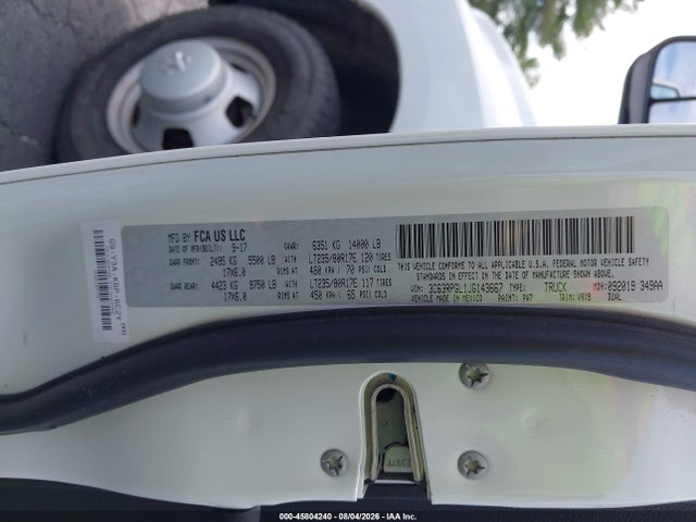 45804240 :رقم المزاد ، 3C63RPGL1JG143667 vin ، 2018 Ram 3500 Tradesman  4x2 8' Box مزاد بيع