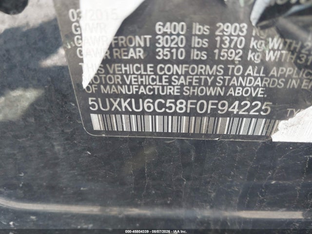 Aukcja sprzedaży 2015 Bmw X6 Xdrive50i, vin: 5UXKU6C58F0F94225, numer aukcji: 45804339