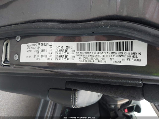 45804382 :رقم المزاد ، 1C4PJLCS8EW142983 vin ، 2014 Jeep Cherokee Latitude مزاد بيع