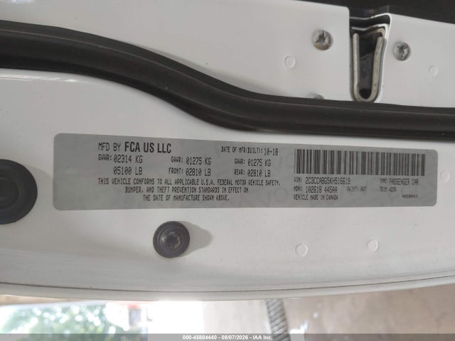 Продажа на аукционе авто 2019 Chrysler 300 300s, vin: 2C3CCABG5KH516619, номер лота: 45804440
