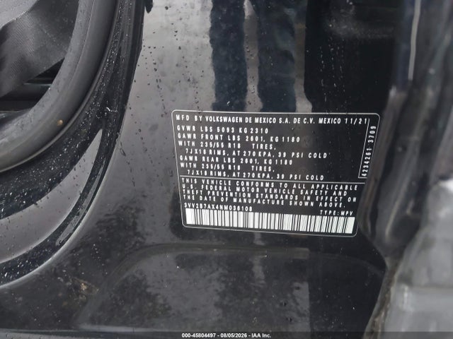2022 Volkswagen Tiguan 2.0t Se მანქანა იყიდება აუქციონზე, vin: 3VV2B7AX4NM036108, აუქციონის ნომერი: 45804497