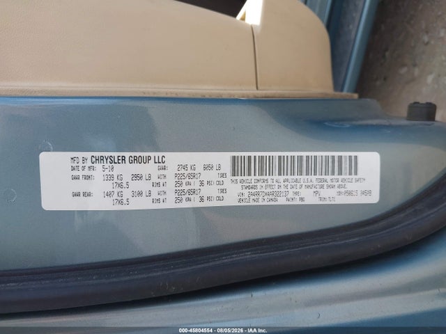 Продажа на аукционе авто 2010 Chrysler Town & Country New Limited, vin: 2A4RR7DX4AR322137, номер лота: 45804554