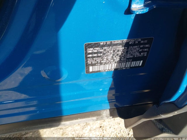 Продаж на аукціоні авто 2022 Subaru Forester Wilderness, vin: JF2SKAMC5NH484318, номер лоту: 45804650