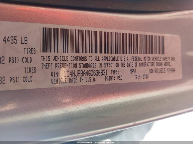 Aukcja sprzedaży 2016 Jeep Patriot Sport Se, vin: 1C4NJPBA4GD636831, numer aukcji: 45804668
