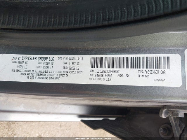 Aukcja sprzedaży 2013 Chrysler 200 Touring, vin: 1C3CCBBG2DN703557, numer aukcji: 45804724