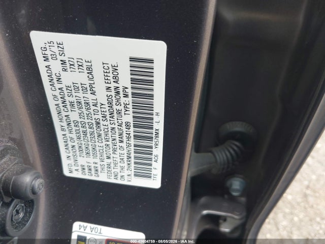 Honda Cr-v Ex-l 2015 2HKRM4H76FH641489 Image 9