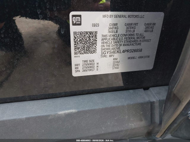 Aukcja sprzedaży 2023 Cadillac Escalade 4wd Sport, vin: 1GYS4EKL4PR326658, numer aukcji: 45804883