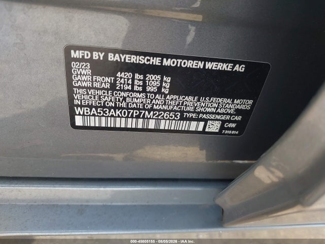 Продаж на аукціоні авто 2023 Bmw 228 Gran Coupe I Sdrive, vin: WBA53AK07P7M22653, номер лоту: 45805155