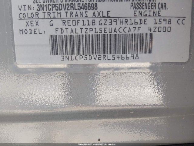 Продажа на аукционе авто 2024 Nissan Kicks Sr Xtronic Cvt, vin: 3N1CP5DV2RL546698, номер лота: 45805157