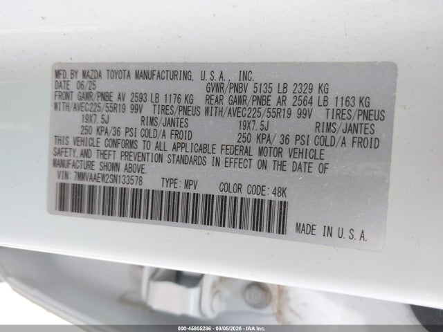 Aukcja sprzedaży 2025 Mazda Cx-50 Hybrid Premium Plus Package, vin: 7MMVAAEW2SN133578, numer aukcji: 45805286