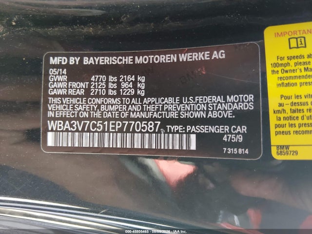 WBA3V7C51EP770587 BMW 428i