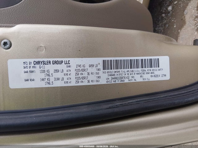 Продаж на аукціоні авто 2011 Chrysler Town & Country Limited, vin: 2A4RR6DG5BR781432, номер лоту: 45805469