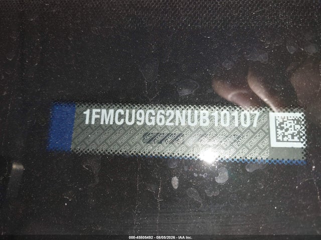 Продаж на аукціоні авто 2022 Ford Escape Se, vin: 1FMCU9G62NUB10107, номер лоту: 45805492