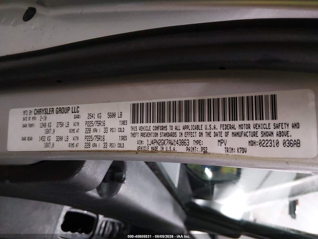 2010 Jeep Liberty Sport მანქანა იყიდება აუქციონზე, vin: 1J4PN2GK7AW143863, აუქციონის ნომერი: 45805531
