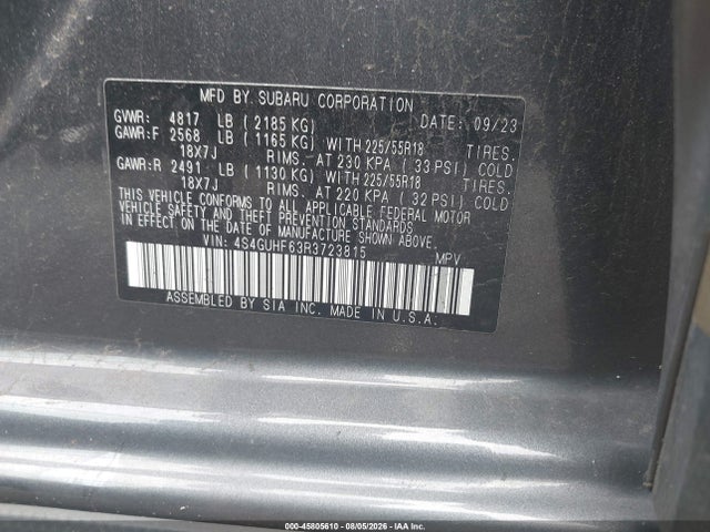 Продаж на аукціоні авто 2024 Subaru Crosstrek Sport, vin: 4S4GUHF63R3723815, номер лоту: 45805610