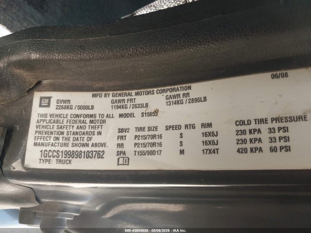 Продаж на аукціоні авто 2009 Chevrolet Colorado Work Truck, vin: 1GCCS199898103762, номер лоту: 45805858