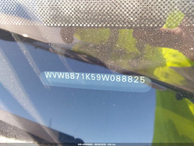 2009 Volkswagen Rabbit S მანქანა იყიდება აუქციონზე, vin: WVWBB71K59W088825, აუქციონის ნომერი: 45805860