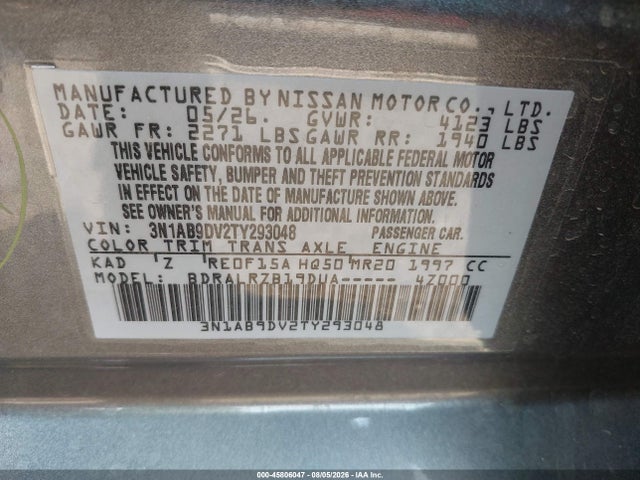 Nissan SENTRA SR 2026 3N1AB9DV2TY293048 Image 9