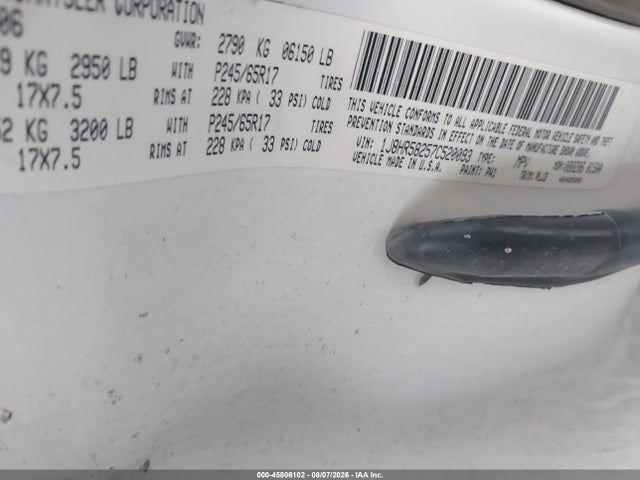 Aukcja sprzedaży 2007 Jeep Grand Cherokee Limited, vin: 1J8HR58257C520093, numer aukcji: 45806102