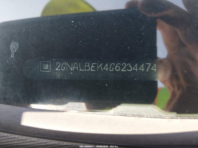 45806211 :رقم المزاد ، 2GNALBEK4G6234474 vin ، 2016 Chevrolet Equinox Ls مزاد بيع