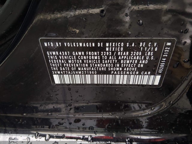 45806261 :رقم المزاد ، 3VW4T7AJ5HM271960 vin ، 2017 Volkswagen Jetta Gli مزاد بيع