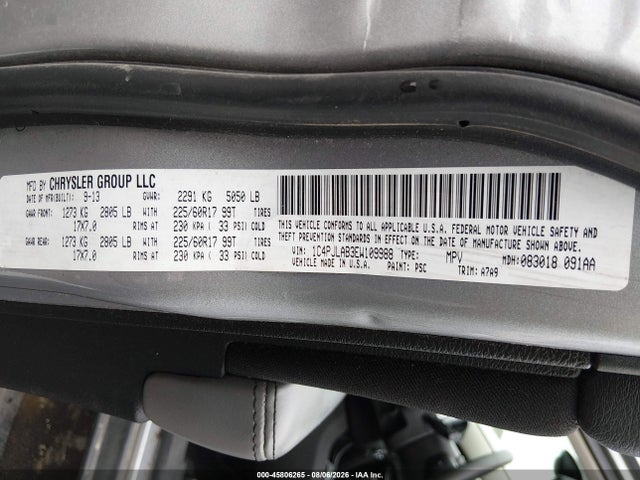 Aukcja sprzedaży 2014 Jeep Cherokee Sport, vin: 1C4PJLAB3EW109988, numer aukcji: 45806265