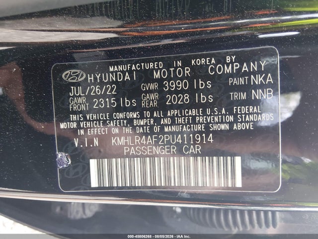 Aukcja sprzedaży 2023 Hyundai Elantra N Line, vin: KMHLR4AF2PU411914, numer aukcji: 45806268